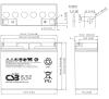 Artikelbild 2 des Artikels “CSB Battery  GP12170 12V 17AH Blei-Akku (AGM) “