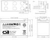 Artikelbild 2 des Artikels “CSB Battery  GP1272F2 12V 7,2AH Blei-Akku (AGM), VdS “