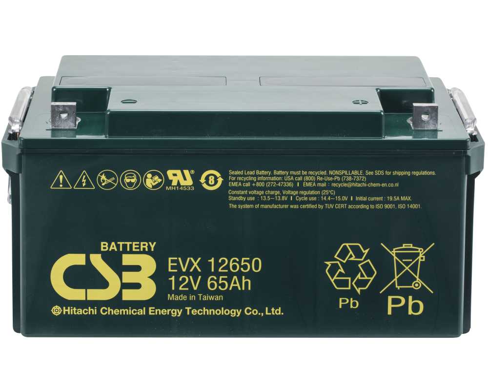 Artikelbild 1 des Artikels “CSB Battery EVX12650 12V 65AH Blei-Akku (AGM) “