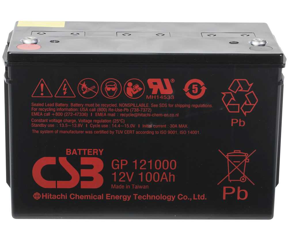 Artikelbild 1 des Artikels “CSB Battery GP121000 12V 100AH Blei-Akku (AGM) “
