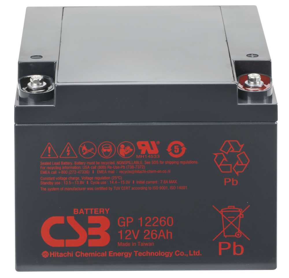 Artikelbild 1 des Artikels “CSB Battery GP12260  12V 26AH Blei-Akku (AGM) “
