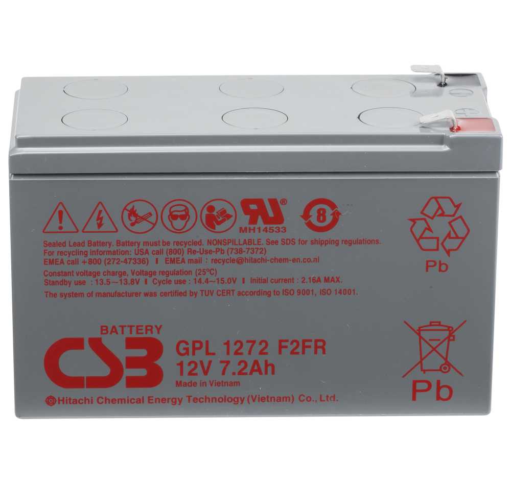 Artikelbild 1 des Artikels “CSB Battery GPL1272F2 12V 7,2AH Blei-Akku (AGM) “