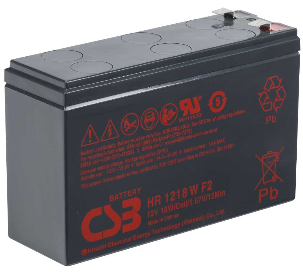 Artikelbild 1 des Artikels “CSB Battery HR1218WF2 12V 5,25AH Blei-Akku (AGM) “
