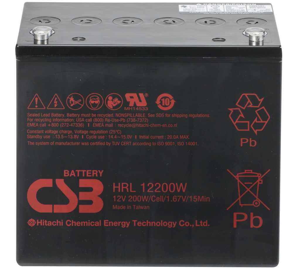 Artikelbild 1 des Artikels “CSB Battery HRL12200W 12V 50AH Blei-Akku (AGM) “