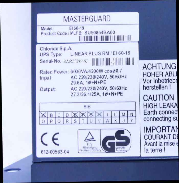 Artikelbild 1 des Artikels “Batterie für Masterguard Chloride Linear Plus RM / EI 60-19 (kleine Blöcke) “