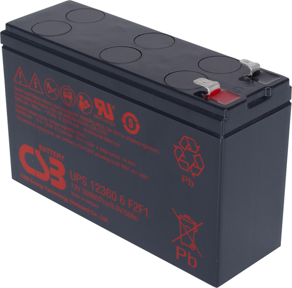 Artikelbild 1 des Artikels “CSB Battery UPS123606F2F1 12V 7,2AH Blei-Akku (AGM) “