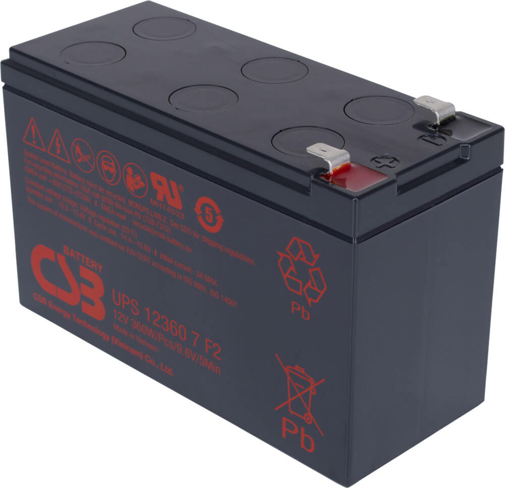 Artikelbild 1 des Artikels “CSB Battery UPS123607F2 12V 7,2AH Blei-Akku (AGM) “