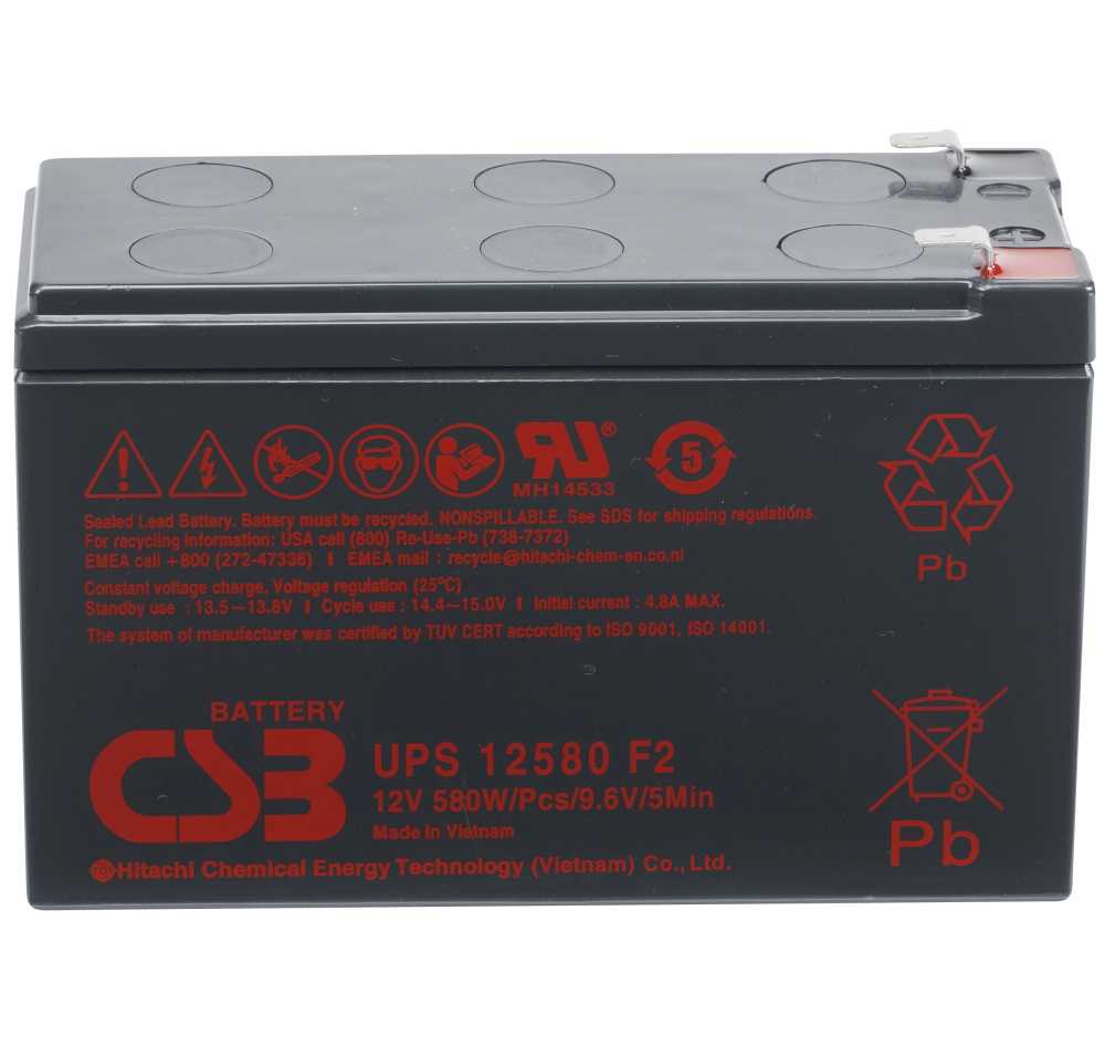 Artikelbild 1 des Artikels “CSB Battery UPS12580F2 12V 11,6AH Blei-Akku (AGM) “