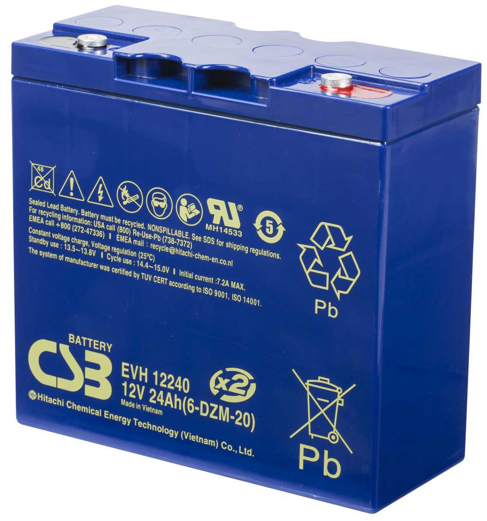 Artikelbild 2 des Artikels “CSB Battery EVH12240 12V 24AH Blei-Akku (AGM) “