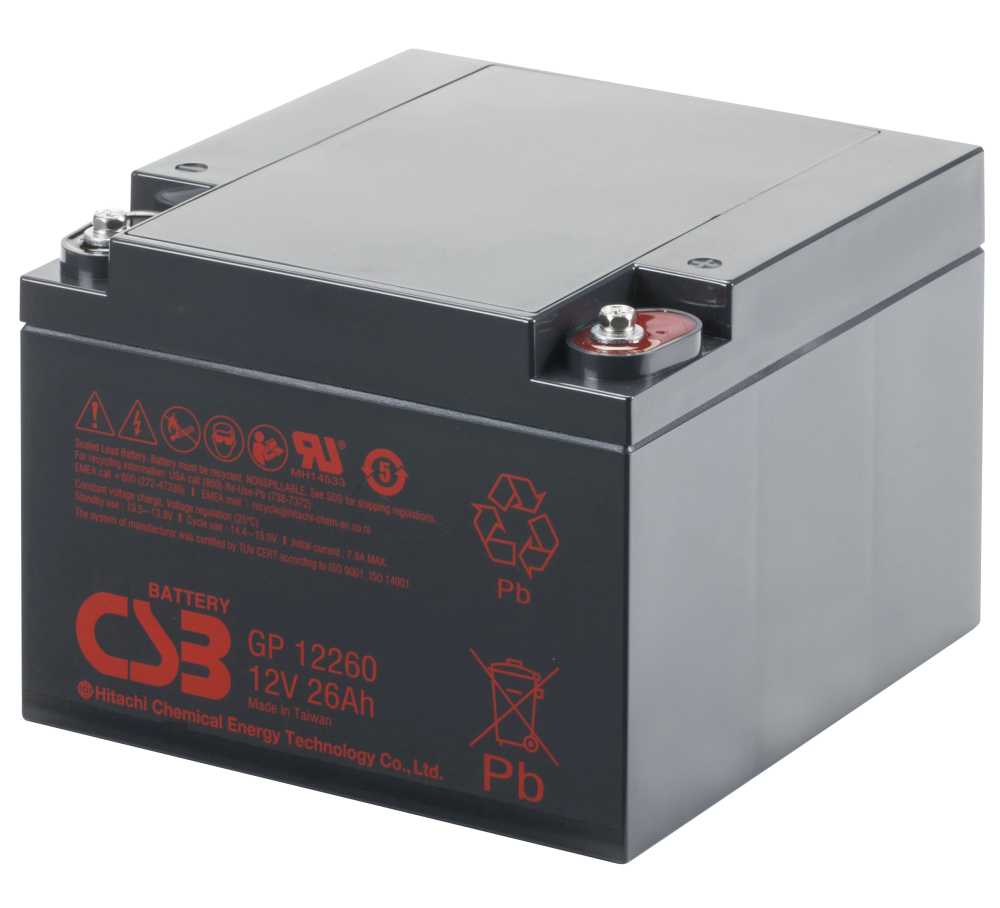 Artikelbild 2 des Artikels “CSB Battery GP12260  12V 26AH Blei-Akku (AGM) “