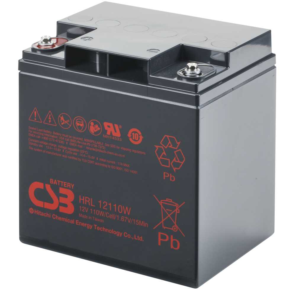 Artikelbild 2 des Artikels “CSB Battery HRL12110WFR 12V 27,5AH Blei-Akku (AGM) “