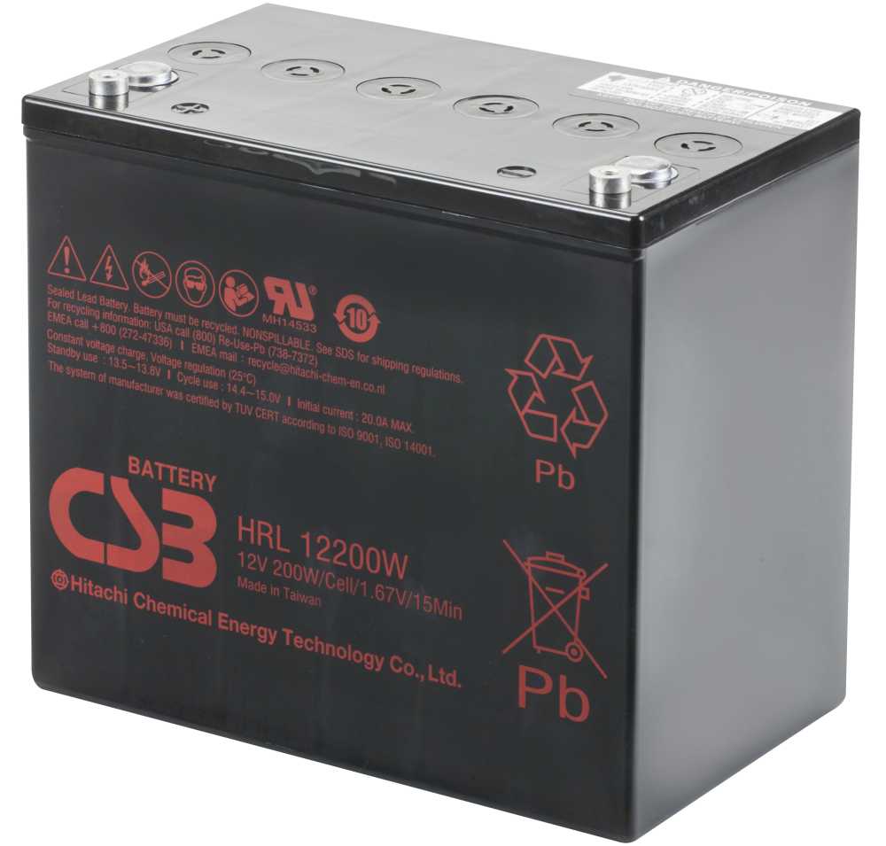 Artikelbild 2 des Artikels “CSB Battery HRL12200W 12V 50AH Blei-Akku (AGM) “