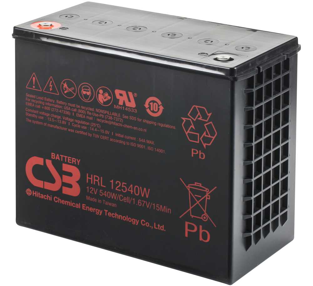 Artikelbild 2 des Artikels “CSB Battery HRL12540W 12V 135AH Blei-Akku (AGM) “